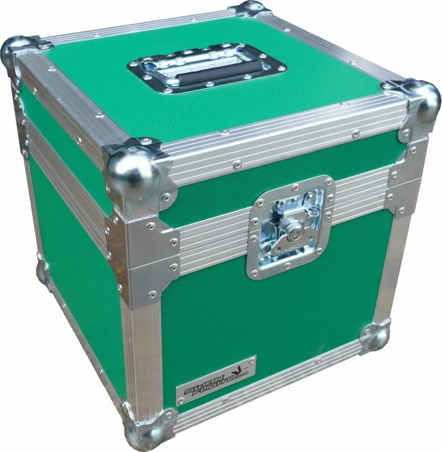 Flight Case Swan 12" Single LP 100 Vinyl Record Box (Green Rigid PVC)