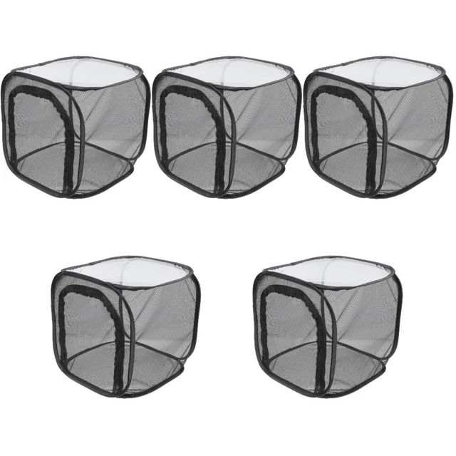 5 Count Gabbia Per Farfalle Traspirante Pieghevole - Portante Alto Incubatrice