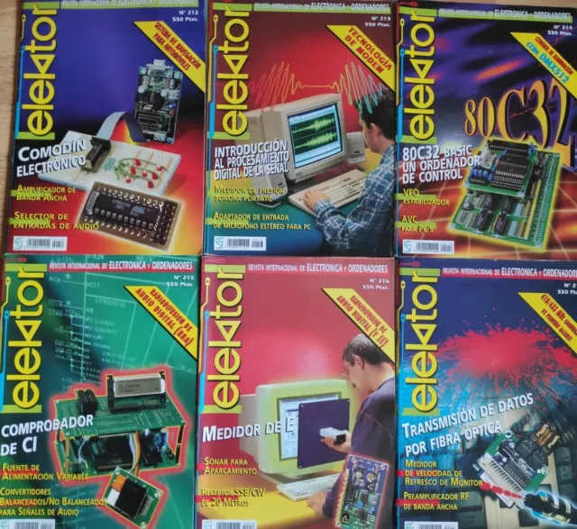 Revista electrónica Elektor año 1990 Nº 212 al Nº 222 (año completo)