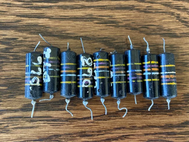 9 Vintage Sprague Bumblebee .047 uf 400v 10% Capacitors PIO Guitar Tone Caps