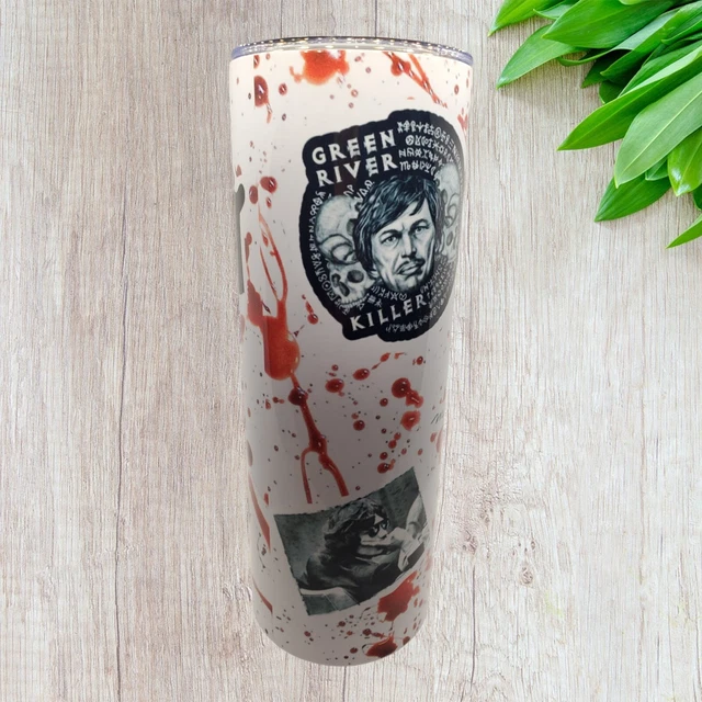 True Crime 20 oz SKINNY TUMBLER Stainless Steel Sublimation  Serial Killer