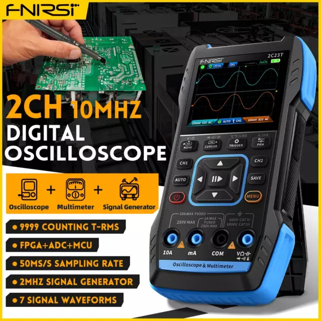 Oscilloscope Numérique 2C23T, Multimètre + Générateur De Signal De Fonction, Der