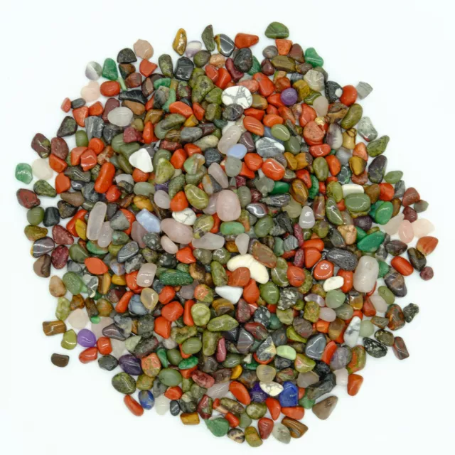 Extra Small Tiny Mixed Crystal Chips Gravel Assorted Gemstone Crafts 3-10mm 250g