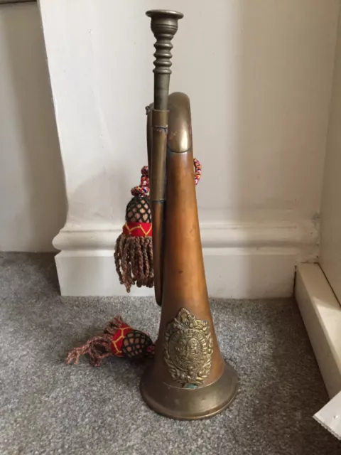 Vintage Copper and Brass Argyle & Sutherland Military Bugle