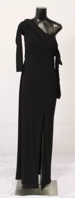 Club L Women's Standout Black Bardot Ruched Maxi Dress RB7 Black Size US:8 NWT