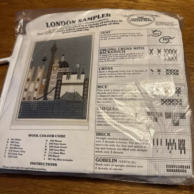 Coleshill Collection London Sampler Tapestry Needlepoint Kit