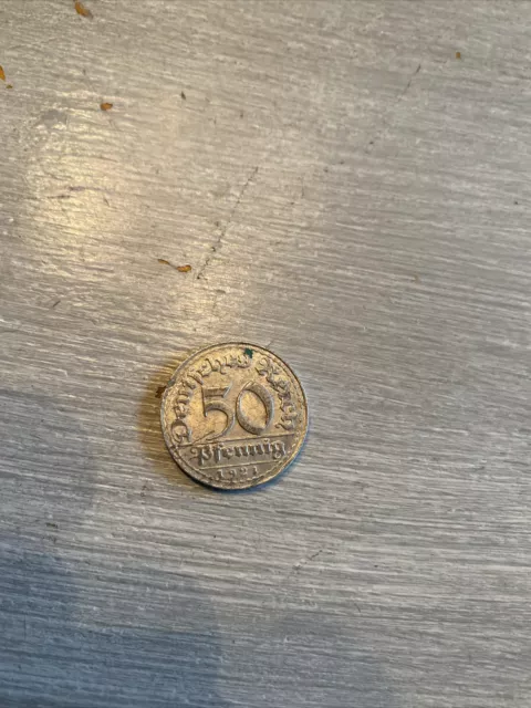 1921 Germany ~ 50 pfennig cent ~~ German