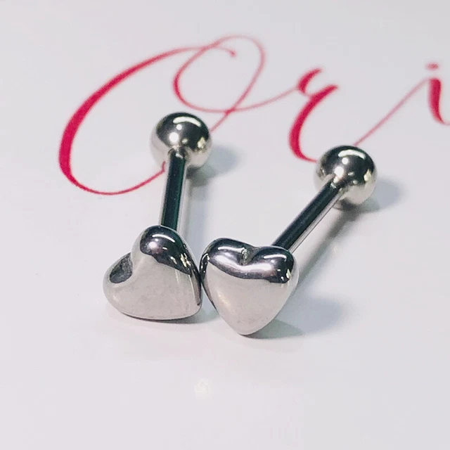 Metal Love Heart Tongue Nails Piercing Body Studs Piercing Pin Jewe-cx