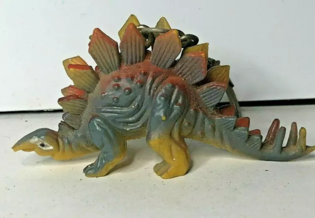 Vintage 1972 Inpro Stegosaurus plastic Keyring 72 x 35 mm