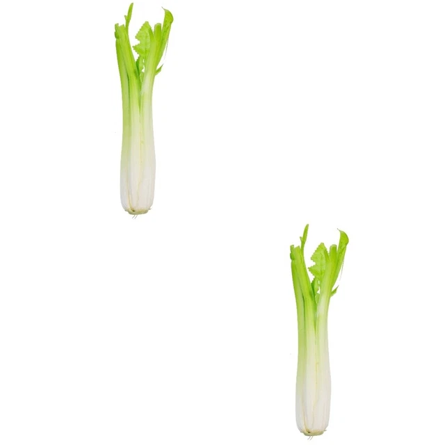 2 Pack Decorative Food Simulated Celery Leaf Decor Fruit Decor Fake Vegetables