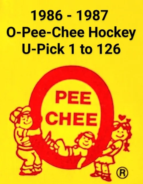 1986-87 O-Pee-Chee NHL Hockey Cards. OPC  U-Pick  1 - 126   Complete your Set.
