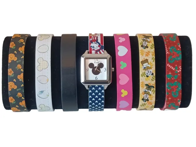 Disney Mickey Mouse Watch Womens Square Dial Interchangeable Bands NEW BATTERY✨️