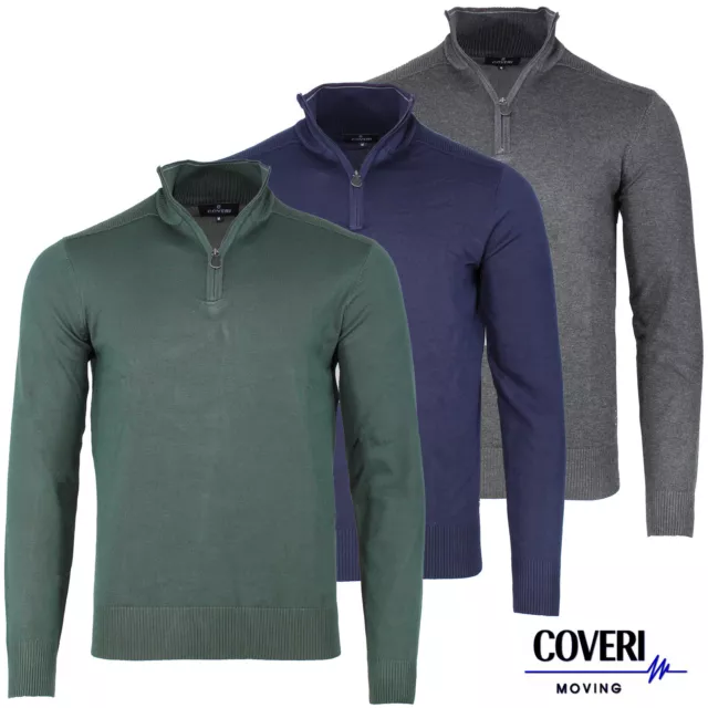 Maglione rasato mezza zip da uomo COVERI MOVING 3 colori M L XL XXL 3XL