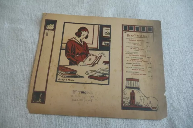 Plaquette Publicitaire Renault Dessin Chat Et Jeune Fille Jacques Nam.