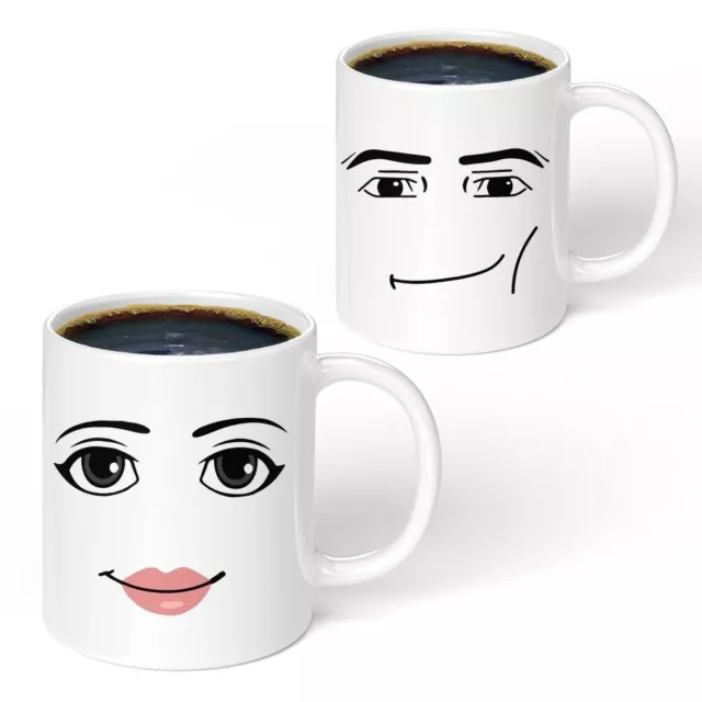 Creative Ceramic Coffee Mug Porcelain MAN FACE Mug Tea Cup  Printed both sides