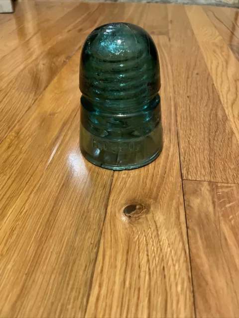 Blue Aqua Cd 145 H.g.co. Petticoat Beehive Glass Insulator