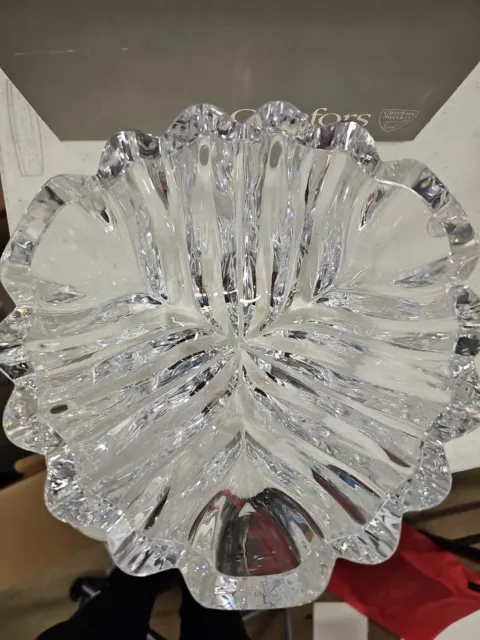 Rare Orrefors Art Crystal Large Isabella Bowl Designer Erika Lagerbielke Signed