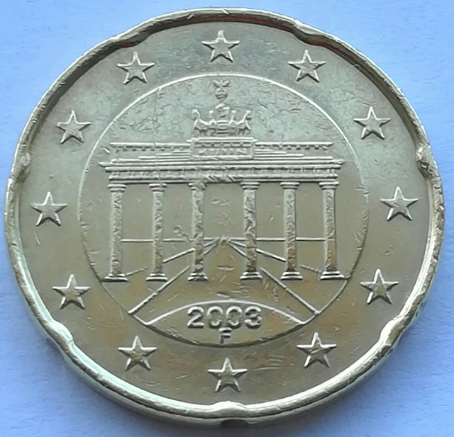 GERMANIA 20 cent 2003 zecca F Stoccarda