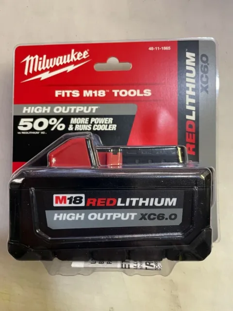 Genuine Authentic Milwaukee M18HB6 18V 6.0Ah Li-ion High Output Battery