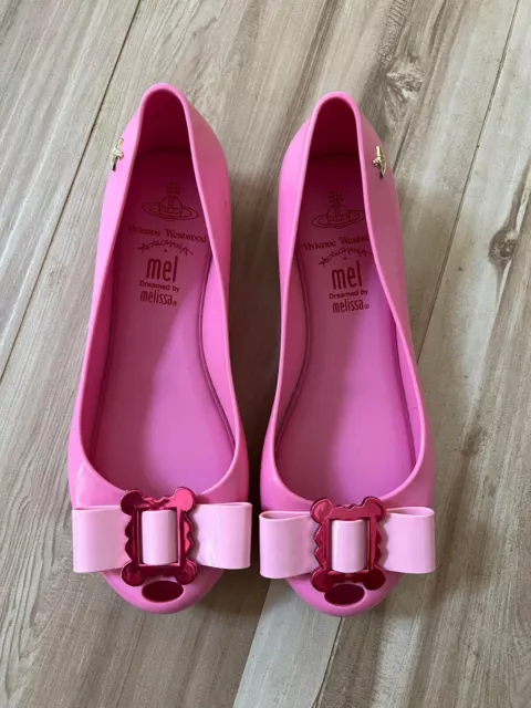 Melissa & Vivienne Westwood Brand New pink ballet slipper style sz 4 US