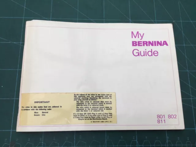 Guía del usuario de máquina de coser Bernina 801 802 811