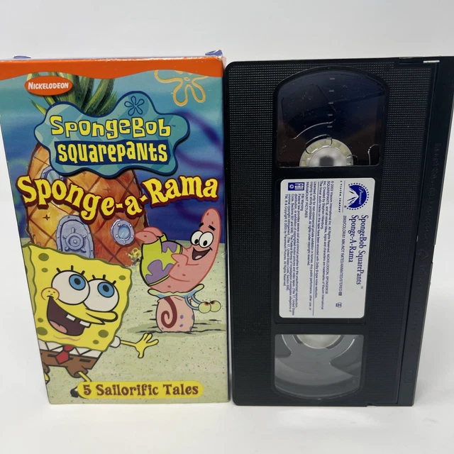 SPONGEBOB SQUAREPANTS SPONGE-A-RAMA VHS Tape 2003 Nickelodeon 5 ...
