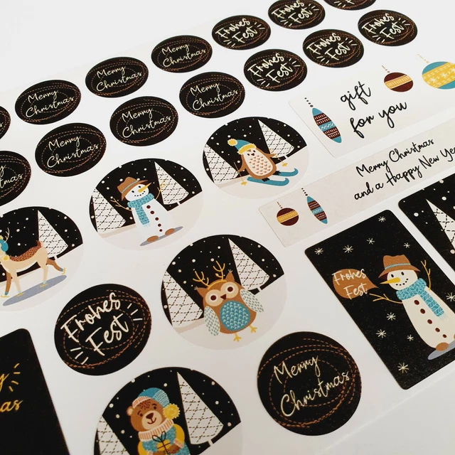 29 Geschenk-Aufkleber Frohe Weihnachten Sticker Etiketten Deko Merry Xmas Set1