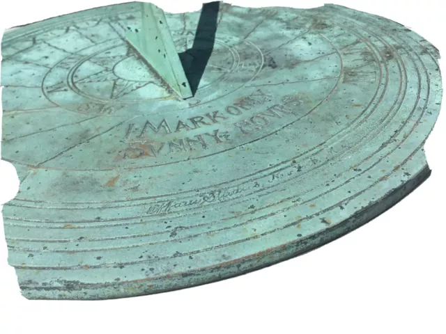 Exquisite Vintage Bronze Sundial On Solid Pedestal
