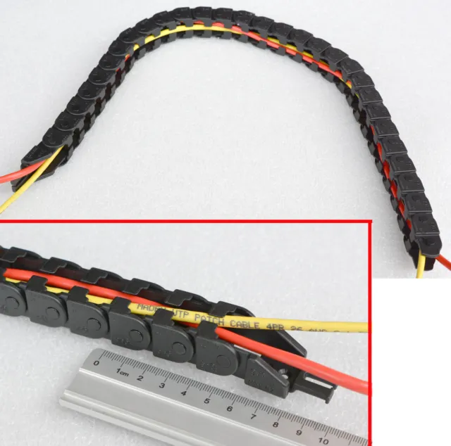 Pro 66cm Long Cable Routing Energy Chain For Server Tower Network Cabinet O449