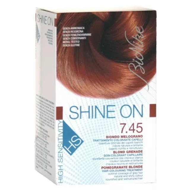 BIONIKE Shine On Hs - hair coloring treatment 7.45 pomegranate