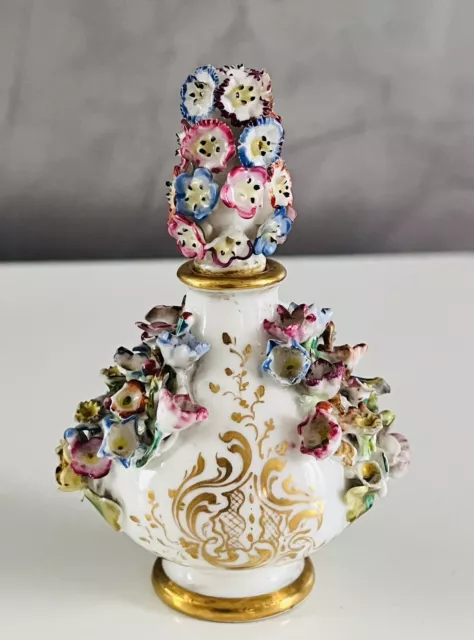 Ancien Flacon De Parfum En Porcelaine De Paris Signé J.P  - Jacob Petit XIX eme