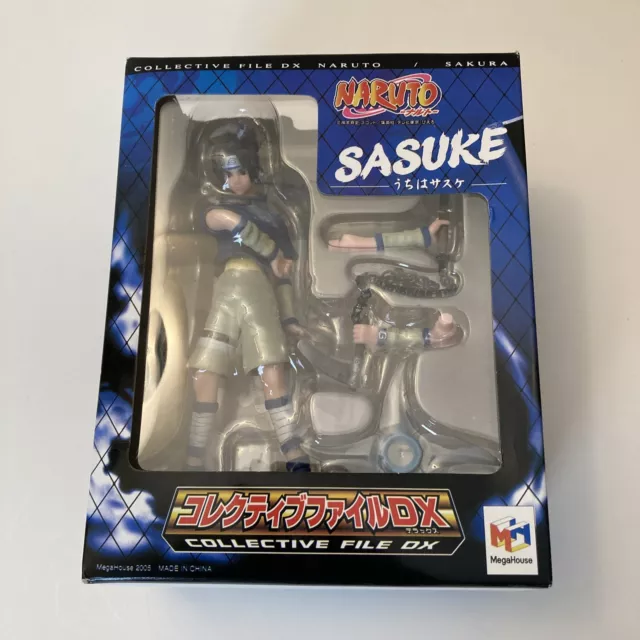Naruto Sasuke Uchiha Action Figure  - Megahouse Collective File Dx - Rare 2005