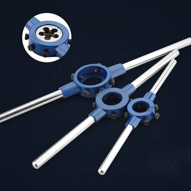 M3-M36 Metric Screw Threading Die Wrench Holder Metalworking Hand Tool Full Size