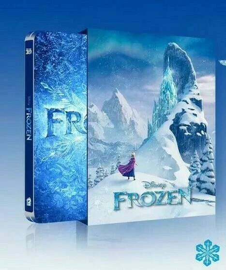 DISNEY FROZEN BLUFANS LENTICULAR 3D Blu-ray Steelbook Anna Elsa Olaf's ...