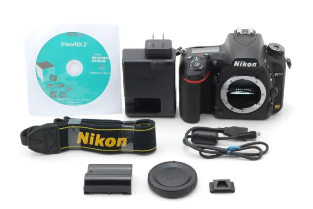 Nikon D750 Digital SLR Camera 24.3 MP Black Body Strap Battery N Mint From JAPAN