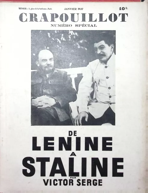 Die Crapouillot Januar 1937 De Lenine A Stalin Von Victor Serge