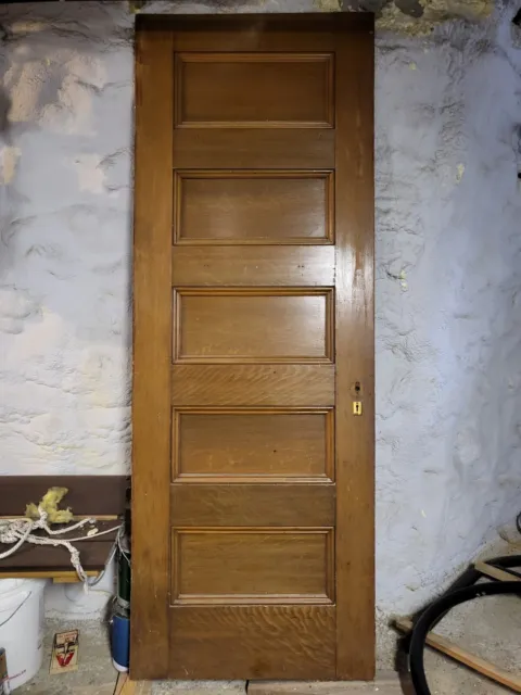 Solid Wood 5 Panel Door 30"W x 80"