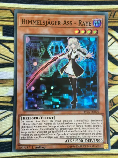 Yugioh, Himmelsjäger-Ass - Raye, DASA-DE029, Super Rare, 1. Auflagen