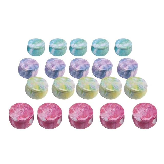 20 PIEZAS latas de velas de hojalata de 4,4 OZ frascos de velas vacías de metal con tapas redondas ContaG9