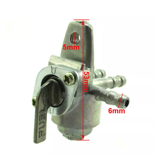 3-Port Gas Fuel Valve Tap Switch Petcock For Motorcycle Pit Motor Bike ATV Quad 2