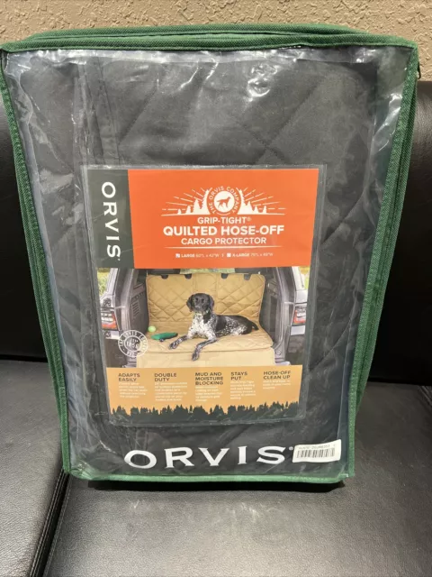 New Orvis Grip-Tight Quilted Seat Protector Gray Large