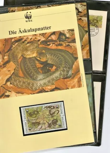 WWF 1993 Moldawien Die Äskulapnatter Mi. Nr. 50-53  komplettes Kapitel