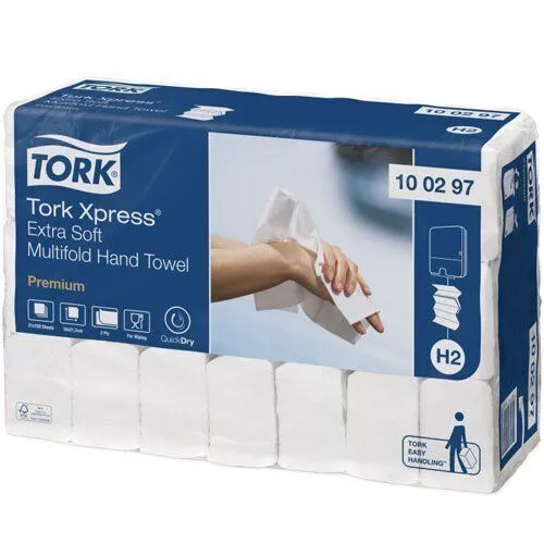 Tork Papierhandtücher 100297 Xpress H2 Premium Extra Soft Interfold-falzung 2-la