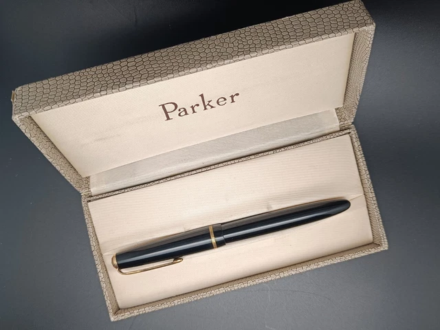 Stylo Plume Vintage Parker Slimfold - Plume En Or 18 Carats Pointe Fine (F) - Fabrication France - Occasion