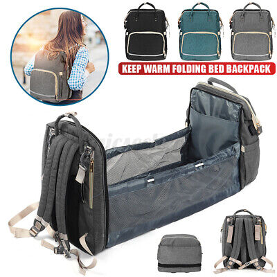 Foldbale Diaper Bag 3 in 1 Baby Bed Portable Bassinet Crib Backpack