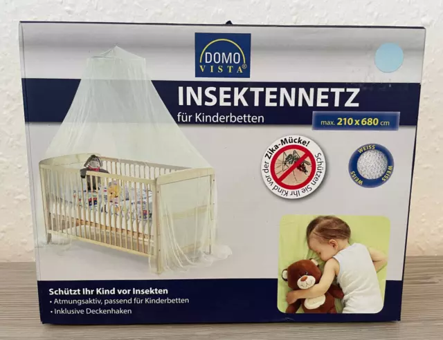 Insektennetz für Kinderbetten Kinderbett max 210 x 680 cm weiß Domo Vista