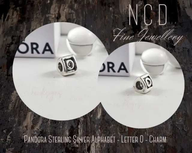 NC Designs Genuine Pandora Sterling Silver Alphabet - Letter O - Charm 790323O