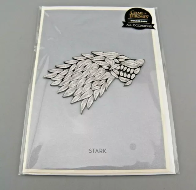 Game of Thrones Quilled Card House STARK Sigil All Occasion Blank NEW Rare HTF