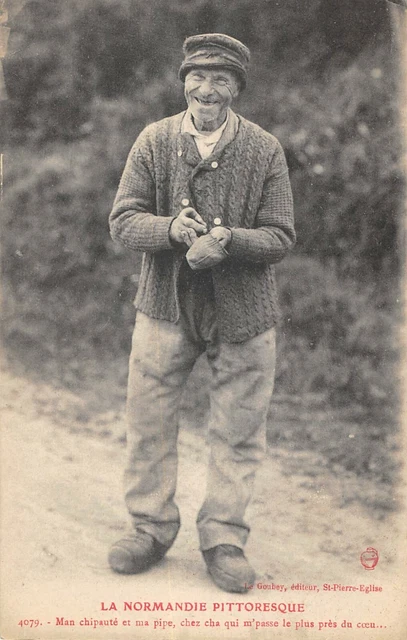 Cpa 50 La Normandie Picturesque Man Chipaute Et My Pipe