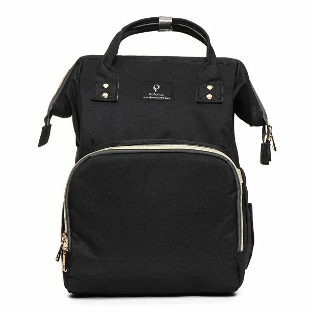 Diaper Bag Nappy Bags Waterproof Travel Backpack Mom Baby Care(Black)